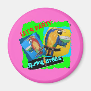 Let's Party - Parrots Magnet