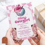 Let's Party Pink Disco Ball Cowgirl Birthday Invitation<br><div class="desc">Let's Party Pink Disco Ball Cowgirl Birthday Invitation</div>