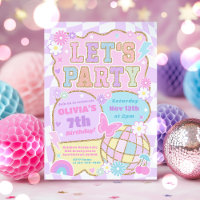 Let's Party Preppy Varsity Fashion Groovy Birthday