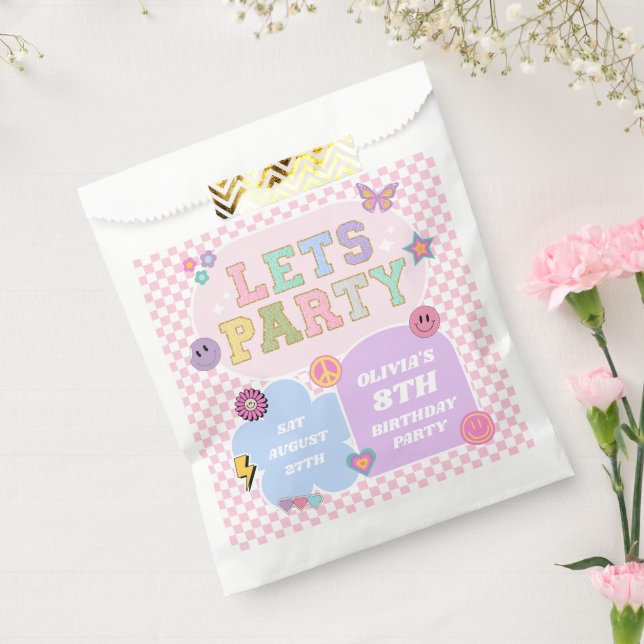 Let's Party Preppy Varsity Patch Birthday Party Favour Bag (Sealed)