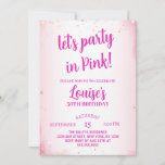 Let's Party Thirty Funny Pink 30th Birthday Party  Invitation<br><div class="desc">Announce the grand celebration of a milestone with our exquisite 30th Birthday Invitation! Designed to capture the essence of three decades, this invitation blends sophistication and festivity in perfect harmony. Whether it's a lavish soirée or an intimate gathering, our invitation sets the tone for a memorable event. Join us in...</div>