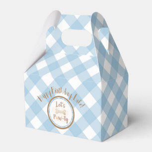 Let's Pawty Puppy Dog Birthday Favour Box Blue