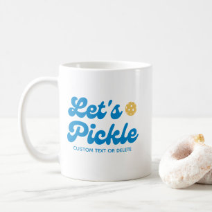 Let's Pickle Cool Retro Personalised Text  Coffee Mug