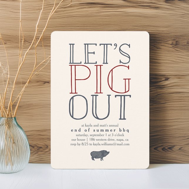 Let's Pig Out | Summer BBQ Invitation (Creator Uploaded)