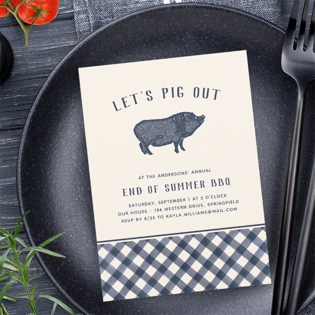 Let's Pig Out | Summer BBQ Party Invitation (Creator Uploaded)