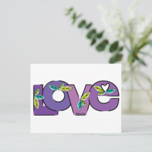 Let's Plant Love in The World Holiday Postcard