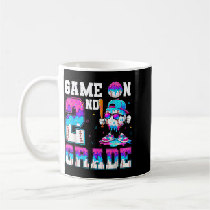 Let's Play 2nd Grade Boy Baseball Ice Cream Drip Coffee Mug