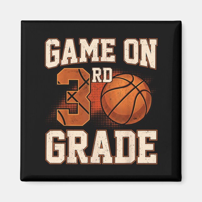 Let's Play 3rd Grade Basball Back To School Magnet (Front)