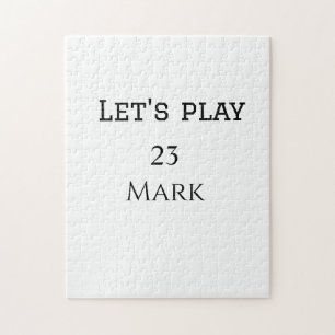 Let's play add name monogram letter sports masculi jigsaw puzzle