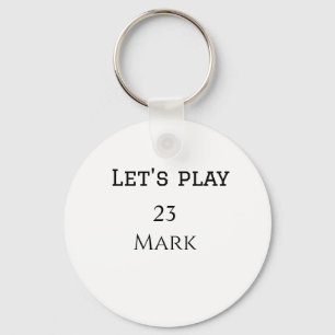 Let's play add name monogram letter sports masculi key ring