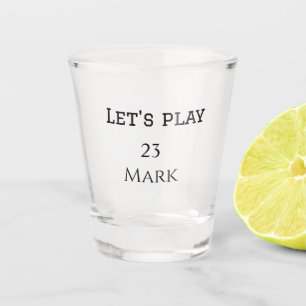 Let's play add name monogram letter sports masculi shot glass