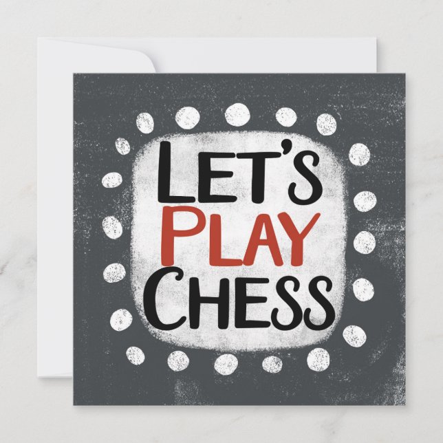Let's Play Chess Greeting Card (Front)