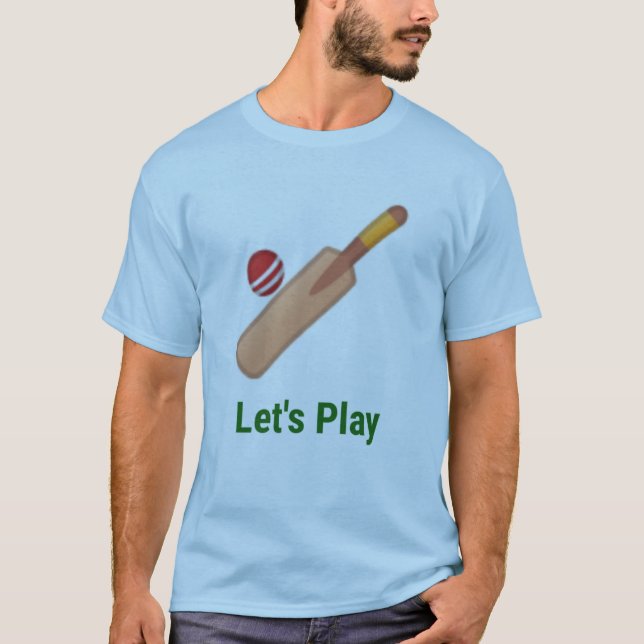 Let's play cricket for men T-Shirt (Front)