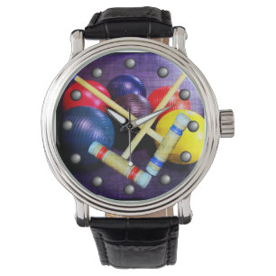 Let's Play Croquet Grunge Style Watch