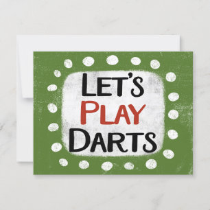 Let's Play Darts Greeting Card