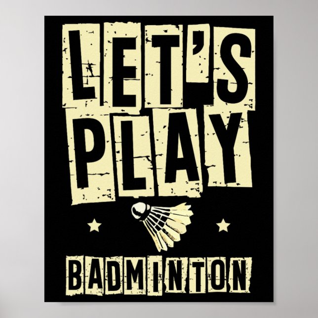 Let's Play Dminton Player Shuttle Racket 1  Poster (Front)