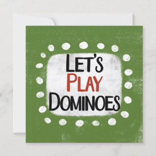 Let's Play Dominoes Greeting Card