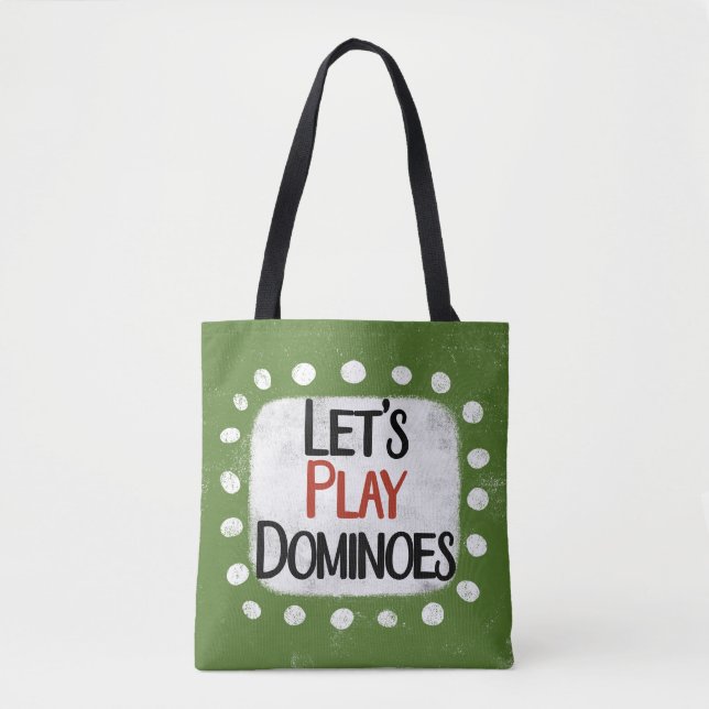 Let's Play Dominoes Tote Bag (Front)