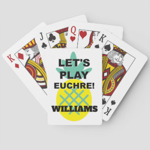 Let's Play Euchre! Pineapple Design Custom Playing Cards