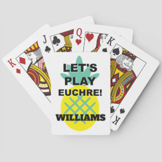 Let's Play Euchre! Pineapple Design Custom Playing Cards