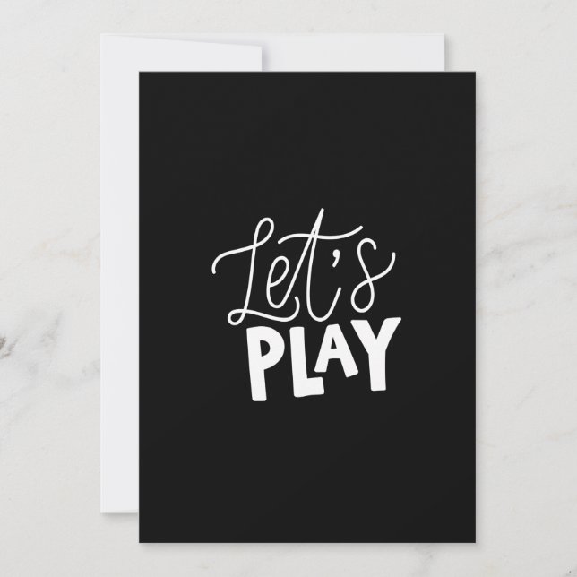 let's play invitation (Front)