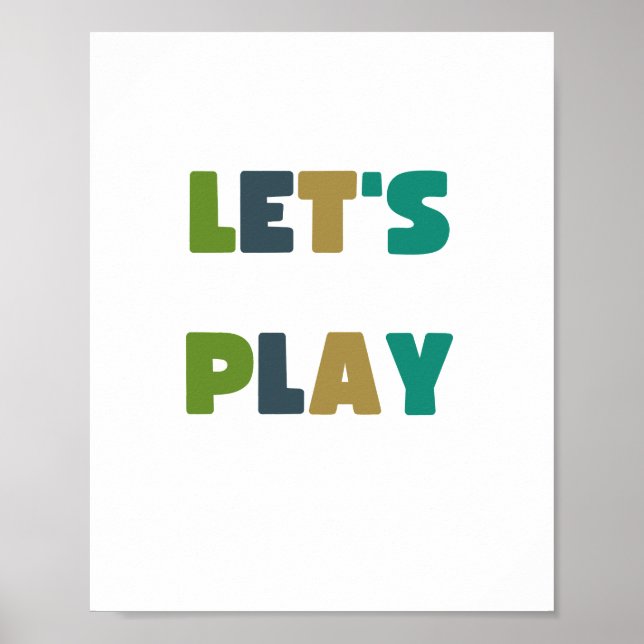let's play. kids Poster & Prints (Front)