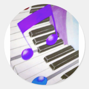 Let's play Muisc_ Classic Round Sticker