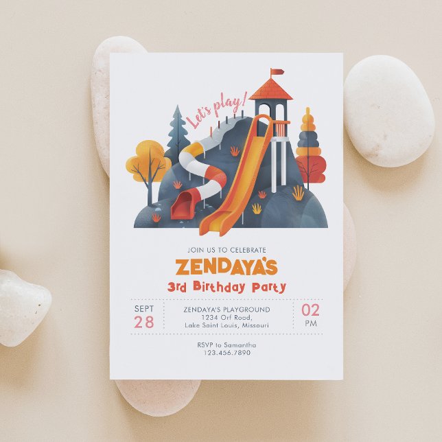 Let's Play Playground Birthday Party Invitation (Creator Uploaded)