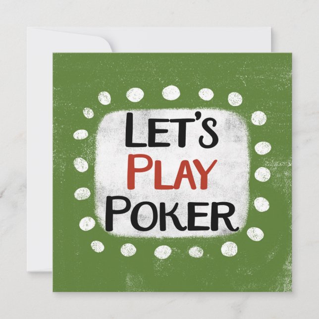 Let's Play Poker Greeting Card (Front)