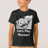 Let's Play Soccer!  English Bulldog Puppy Dark