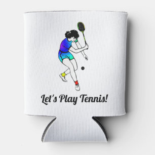 Let's Play Tennis! Retro Women's Tennis Player Can Cooler