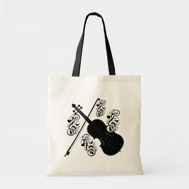 Let's Play,Violin_ Tote Bag (Front)