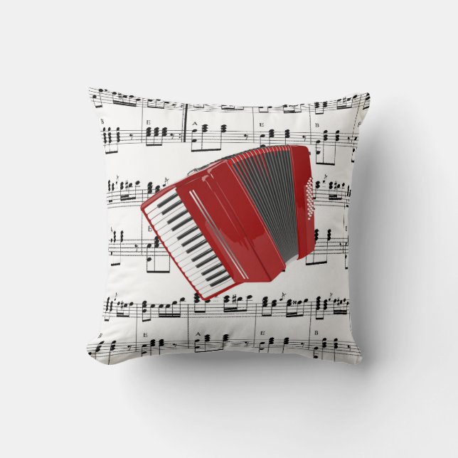 Let's Polka...red accordion Cushion (Front)