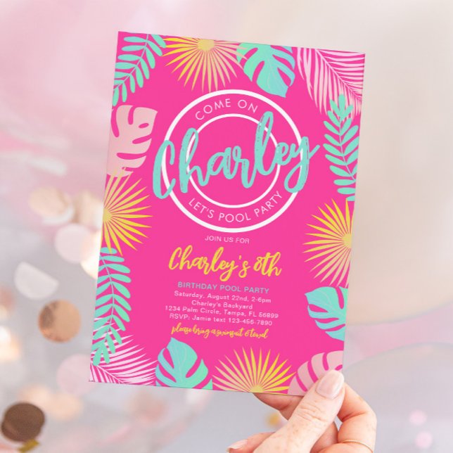 Let's Pool Party Birthday Invitation (Creator Uploaded)