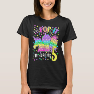 Let's Pop It I'm Turning 5 Colorful 5th Birthday G T-Shirt