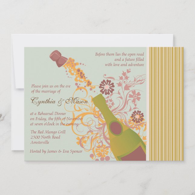 Let's Pop the Cork Invitation (Front)