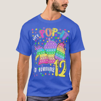Let's Popit I'm turning 12 Colourful 12th Birthday T-Shirt