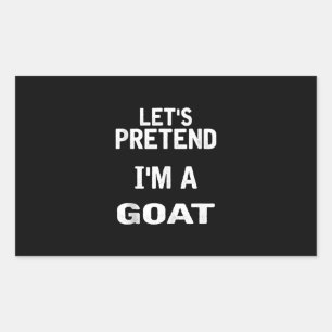 Let's Pretend Im a Goat Funny Halloween Costume Rectangular Sticker