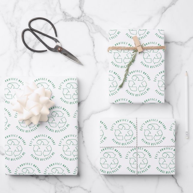 Let's Protect Nature Wrapping Paper Sheets (Front)