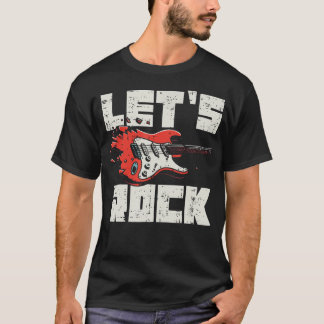 Lets Punk Rock Electric Guitar Cool Rocker Boys Ki T-Shirt
