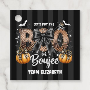 Let's Put the Boo in Boujee Halloween Bachelorette Favour Tags