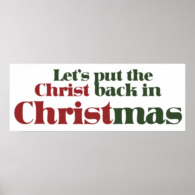 Let's put the Christ back in Christmas Poster (Front)