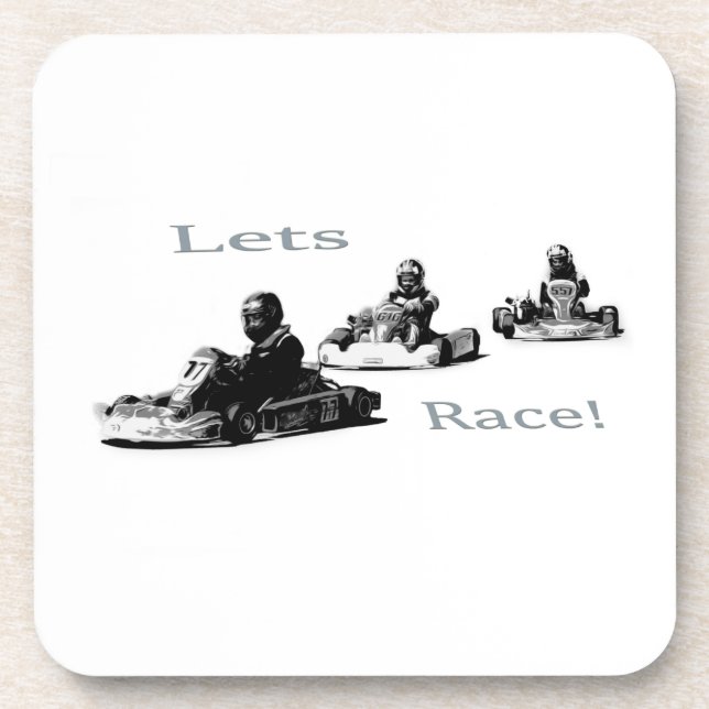 Lets Race - Go Cart Racers   Coaster (Front)