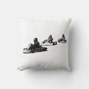 Lets Race - Go Kart Racers Throw Pillow