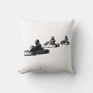Lets Race - Go Kart Racers Throw Pillow