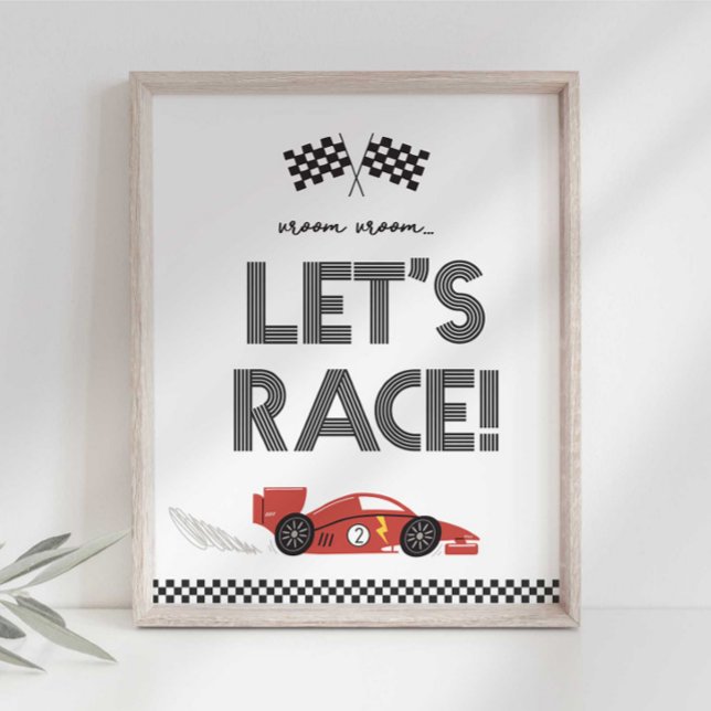Let's Race Party Sign (Creator Uploaded)