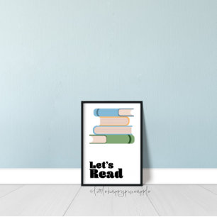 Let's Read Kids Room Wall Art