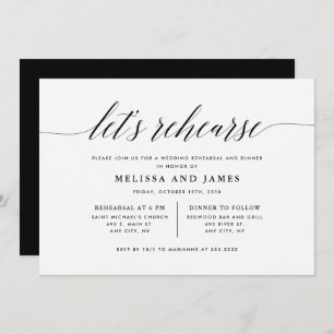 Let's Rehearse Wedding Rehearsal Invitation
