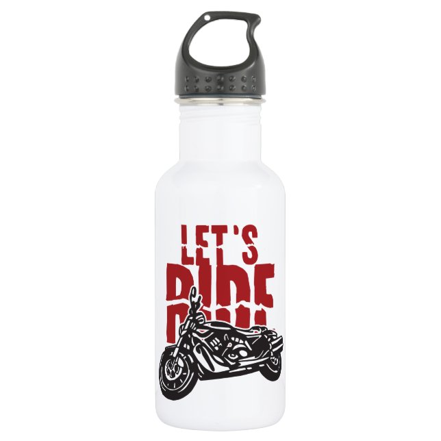 Lets Ride Motorcycle Design 532 Ml Water Bottle (Front)