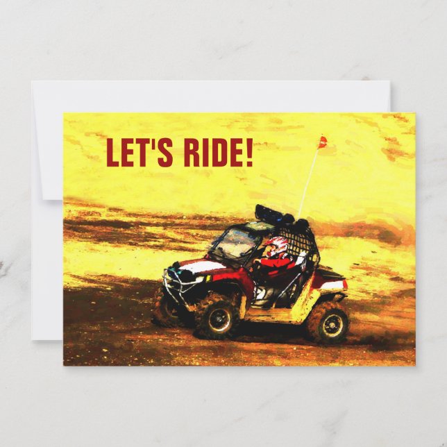 Let's Ride! Mudding ATV Event Invitation (Front)